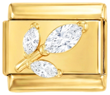 Hozzáadandó - 3 rózsaszín kristály aranyon