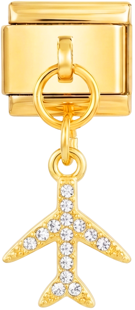 Arany repülőgép kövekkel, aranyon