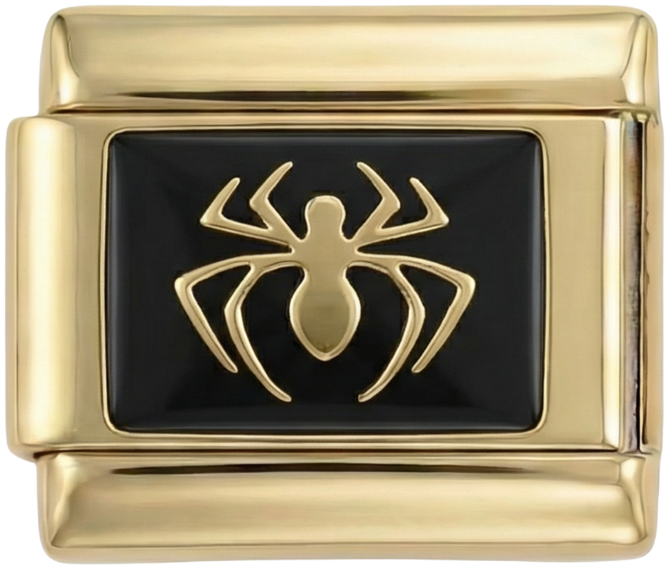 Golden Spider on Black Plate on Gold - golden-spider-on-black-plate-on-gold.png