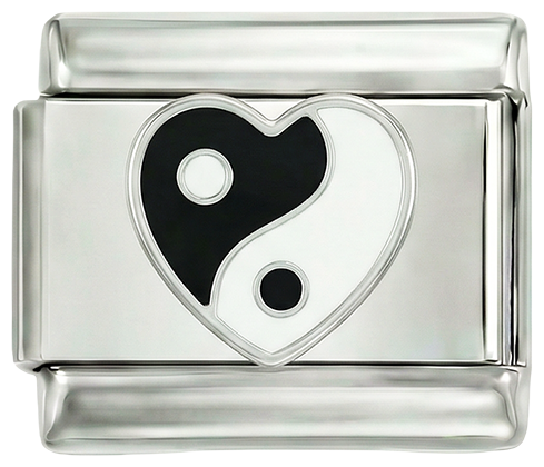 Yin & Yang Heart, Black and White - yin-yang-heart-black-and-white.png