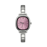 ساعة Capri فضية – إصدار المينا الوردي