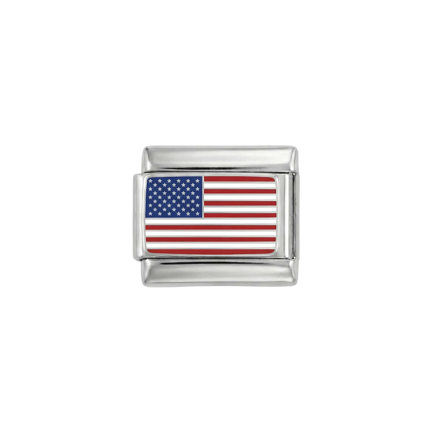 United States Flag, on Silver