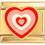 Hozzáadandó - piros és rózsaszín szívek arany alapon