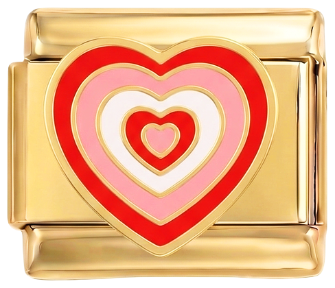 Hozzáadandó - piros és rózsaszín szívek arany alapon