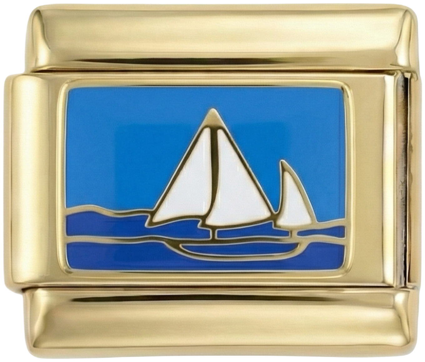 Sailing Boat in the Sea, on Gold - Sailing-Boat-in-the-Sea-on-Gold.png