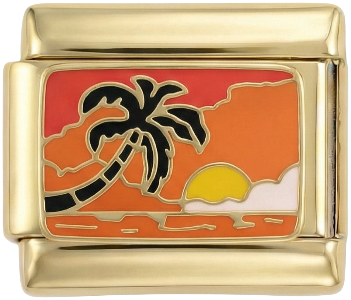 Sunset with Palm Tree on Gold - Sunset-with-Palm-Tree-on-Gold.png