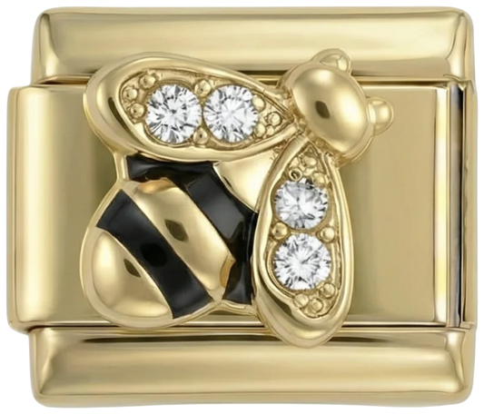 Bee with Stones on Gold - bee-with-stones-on-gold.png