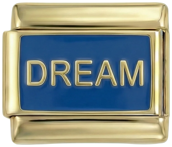 Dream on Blue Plate on Gold - dream-on-blue-plate-on-gold.png
