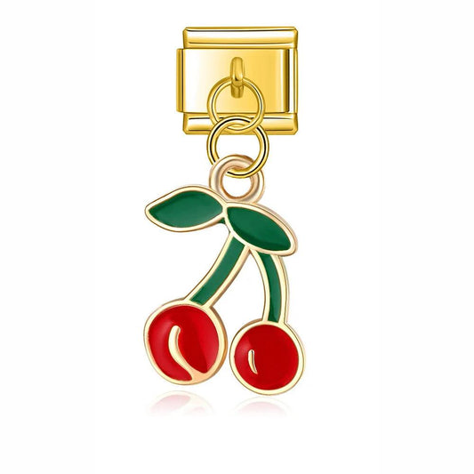 Pair of Cherry, Gold - Charms Official