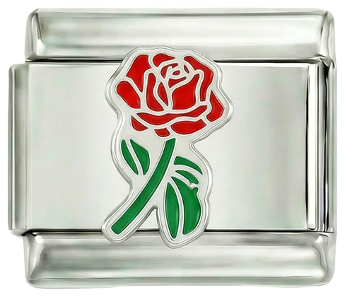 Egész vörös rózsa zöld szárral